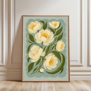 BILIBILI | Tranh In Hoa Cổ Điển Trên Vải Bố Không Khung Phong Cách Hiện Đại Trang Trí Phòng Khách Phòng Ngủ Chủ Đề Mùa Xuân Tranh Thẩm Mỹ Sáng Tạo Độc Đáo