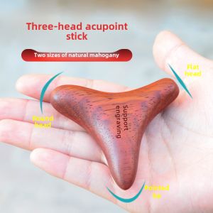 Wooden Triangle Pecho Massager Acupoint Stick Foot Bottom Massage Tool Health Care Personal Massage Equipment