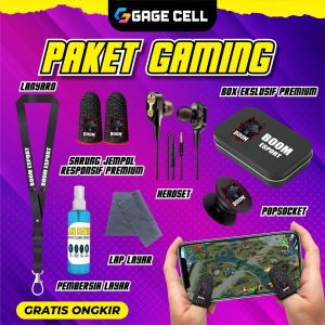 MURAH - PAKET 7 BOX E-SPORT SARUNG TANGAN JEMPOL GAME GAMERS ANTI KERINGAT BASAH / HEADSET TALI LANYARD POP SOCKET PEMBERSIH LAYAR HP PREMIUM