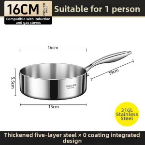 RONGCHUAN | Coating Free Baby-friendly Frying Pan 16cm