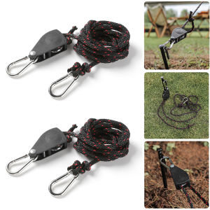 1 Set Tent Fixed Buckle Pulley Tensioner Adjustable Rope Fastener Ratchet Hangers Lights Lifting Camping Awning Wind Rope
