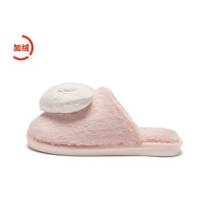 Hot Air Womens Shoes 24 Winter New Arrival Womens Casual Home Slippers Heattech Plaid Toe Cap Slipper Indoor Stuffed Slippers