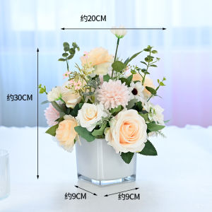 ตกแต่งดอกไม้เทียมสำหรับโต๊ะอาหารธุรกิจ ดอกไม้ตกแต่งงานเลี้ยงลูกค้า ตกแต่งร้านอาหาร ตกแต่งหน้าร้าน ดอกไม้เทียม ดอกไม้สด