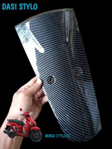 COVER FRONT DASI DEPAN HONDA STYLO 160 DASI DEPAN STYLO 160 CARBON WTP HITAM DASI FRONT CARBON STYLO 160