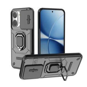 Ốp Điện Thoại Chống Sốc Cho Redmi Note Turbo Với Vòng Bảo Vệ Camera Trượt Giá Đỡ Chống Xước Vỏ Nhựa Từ Tính Dành Cho 4 5 14 14S 15 15C K80 Pro Max Plus