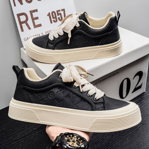 Trendy Mens Low-Top Sports Shoes Winter Anti-Slip Black Casual Trendy Large Size Youth Design Sensation Comfortable Fashionable Shoes