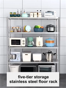 Stainless Steel Kitchen Storage Rack Shelf | Organizer Storage Rak |  Multipurpose Organizer | Microwave Oven Rack | 置物架 | Household Kitchen Shelves