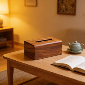 JIFANPAUL | New Chinese Style Walnut Wood Tissue Box
