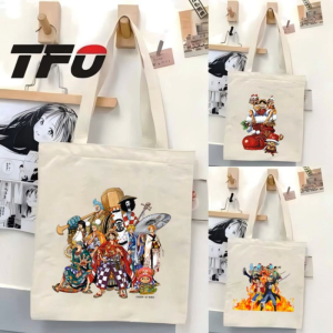 TFO Tote Bag One Piece the Straw Hat Pirates Monkey D. Luffy Versatile Ideal for College School