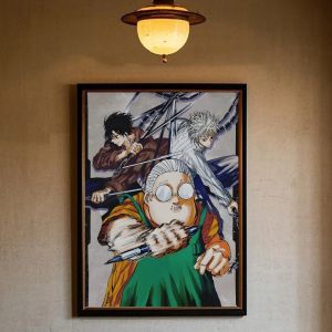 Sakamoto วันอะนิเมะโปสเตอร์ภาพวาดผ้าใบห้องนั่งเล่นห้องนอนบาร์ความงามตกแต่ง