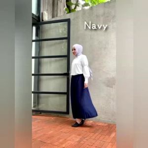 ( COD ) Kulot Plisket Mayung Mexi Skirt Premium Rempel Besar Panjang 95 Cm