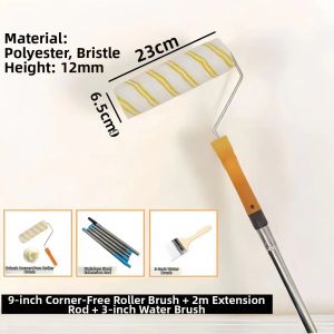 MONLEYTA | Waterproof Extendable Handle Paint Roller for Latex Paint and Wall Coatings