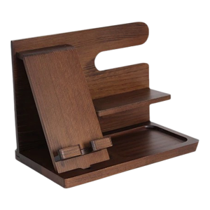 Creative Solid Wood Phone Stand Vintage Style Key Watch Multi-purpose Living Room Rechargeable Desktop Storage Rack