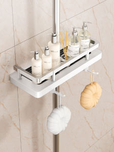 Bathroom Shower Head Holder No Drilling Shower Caddy Integrated Shower Rack Storage Shelf for Shower Room Spray