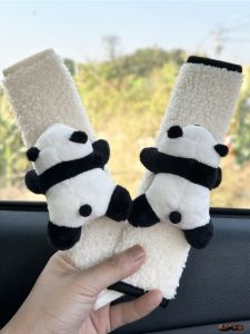 Safety Belt Shoulder Pad Cute Cartoon Panda Doll Cashmere Car Safety Belt Cover Car Shoulder Pad Anti-Strangulation Neck