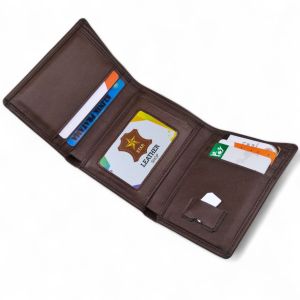 Dompet Lipat 3 Pria/Wanita 100% Kulit Sapi Terbaru