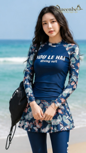 Đồ bơi ba mảnh đồ đi biển chống lạnh chống gió GLSWIM104 Queenbe