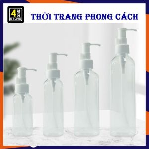 Chai Nhựa Pet Vòi Nhấn / Lọ Chiết Mỹ Phẩm 50ml - 100ml Có Vòi Nhấn / Chai Chiết Mỹ Phẩm Nước Hoa Dung Dịch Rửa Tay Sữa Rửa Mặt Dầu Gội Sữa Tắm... (50ml / 100ml)