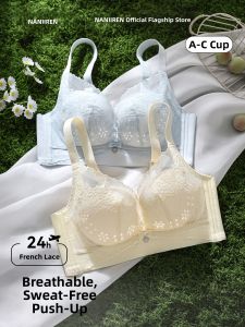 Nanjiren | Summer Lightweight Lace Hollow Cup Breathable Support Gather Side Fat Small Chest Anti Droop Bra