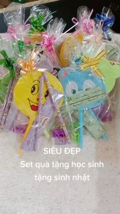 Set quà tặng học sinh quà sinh nhật. Đóng gói sẵn kèm nơ.Chi tiết dưới mô tả.