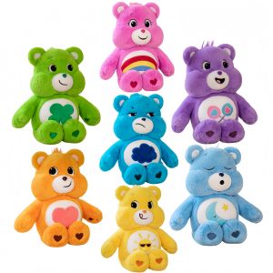 Anime Care Bears Plushies ของเล่นตุ๊กตาตุ๊กตาหมีตุ๊กตาหมีตุ๊กตาหมีสายรุ้ง Peluche Kawaii ตกแต่งห้องน่ารักหมีเด็กของขวัญ