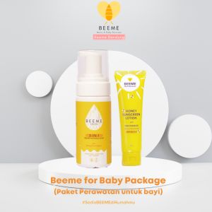 PAKET HEMAT BEEME SUNCREEN SPF 50 + BEEME NATURAL SOAP 3 IN 1| BEEME CREAM BAYI SKINCARE WAJAH ORIGINAL BEEME