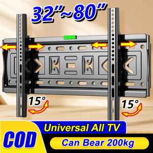 TV Mount Adjustable 17 to 80 Inch Tilt Swivel Wall Bracket with Free Bubble Level Universal Stand