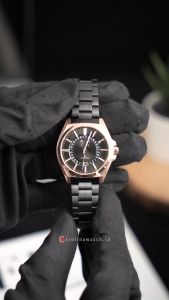 Jam Tangan Wanita Alexandre Christie Classic AC 8688 LDBBRBA Black Dial Black Stainless Steel Strap