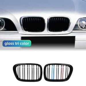 Front Center black Wide Kidney Hood Grille Grill For BMW E39 525 528 530 535 M5 1997 2003