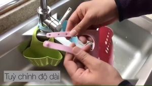 Giỏ Đựng Dụng Cụ Rửa Chén Bằng Silicon Có Móc Treo Tiện Lợi [ HCM ]