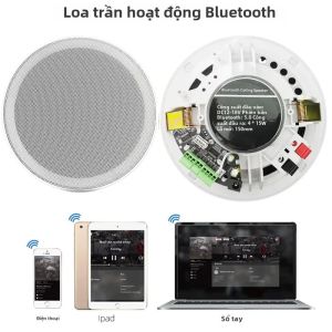 Loa Trần Tương Thích Bluetooth 6 Inch Loa Treo Tường Âm Thanh Gia Đình Trong Nhà 15W Cho Hệ Thống PA Và Trung Tâm Rạp Hát Tại Nhà