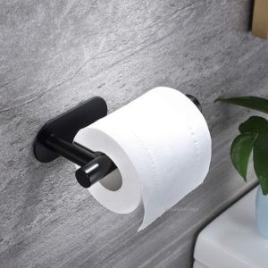 Adhesive Toilet Paper Holder Plastic Tissue Hanger Waterproof Toilet Paper Stand Bathroom Accessories Paper Towels Hold