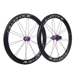 SILVEROCK SR40-HUB006 Alloy Wheels 16in plus 349 20in 406 451 Rim V Brake 4cm Aero High Profile 74mm 130mm Jump Holes for Fnhon Blast Storm Tornado P8 SP18 Folding Bike Minivelo Bicycle Wheelset Shiny Silver