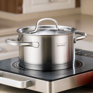 Single Soup Hot Pot Stainless Steel Cover Small Soup Pot Induction Cooker 304 Stainless Steel Hot Pot Basin Platform plus 16cm
