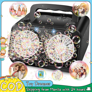Automatic Bubble Machine for Kids Upgrade Party Electric Bubble Blower with Handle 2 Fans 20000+ Bubbles 26 Holes Portable Bubbles Toy for Kids Bubble Maker Outdoor Play Toys Stage Parties Wedding Christmas Birthday Gift