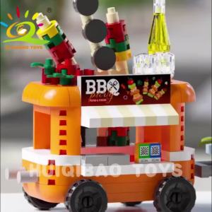 HUIQIBAO | HUIQIBAO DIY Food Street View Shop Series Sushi Convenience Store Building Blocks Architecture Bricks Toys for Adult Gift
