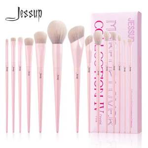 Jessup 14pcs Crystal Pink Comprehensive Collection เซ็ตแปรงแต่งหน้า