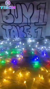 KKSKY Buy 1 Take 1 Christmas LED String Fairy Light 10M 3 Modes 220V Lamp RGB Outdoor Waterproof Indoor Christmas Decorative Lamp for Wedding Party Garden Decor Copper Wire with Electrical plug