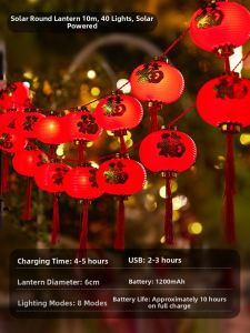 PAIMIJI | Solar Festive Flashing String Lights