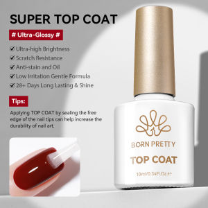BORN PRETTY | BORN PRETTY 1/2pcs Water Drop Top Coat Gel Nail Polish 10ml Clear Water Droplet Nail Art Gel Varnish Semi Permanent UV LED Gel