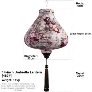 Inverted Traditional Silk Lantern Waterproof