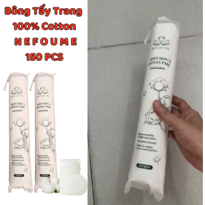 Bông Tẩy Trang 100% Cotton  NEFOUME - 150 Miếng bông tẩy trang thiên nhiênThấm Hút Tốt An Toàn Cho Da