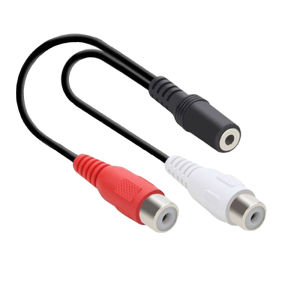3.5mm To 2RCA Cable 3.5mm Jack Female To 2RCA Female Stereo Audio Adapter RCA Extension Cable for Phone Amplifier Speaker DVD