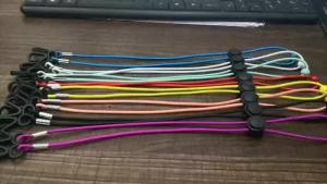 60cm Adjustable Phone Lanyard Anti-lost Lanyard Strap Detachable Colorful Neck Cord Phone Safety Tether Keychain Chain Rope