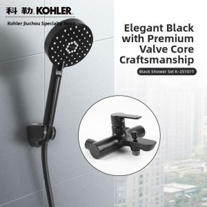 Kohler | Wall Mounted Hot and Cold Water Black Handheld Shower Faucet