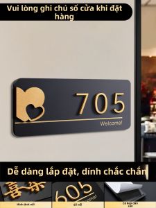 ZHICAIYOU | Nhãn Số Phòng 3D Từ Tính Tùy Chỉnh Trang Trí
