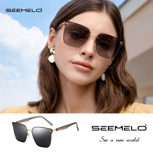 SEEMELO แว่นตากันแดดแฟชั่นผู้หญิงสไตล์เกาหลีกันแสงสะท้อนสำหรับขับรถแว่นตาตกปลาเลนส์ขนาดเล็กย้อนยุควินเทจแว่นกันแดดแว่นตาแบรนด์ดีไซเนอร์สีสันสดใส