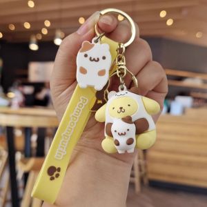Simple Cute Drip Dog Doll Keychain Twin Stars PVC Bag Charm Car Keychain Silicone Material Creative Gift Festival Supplies