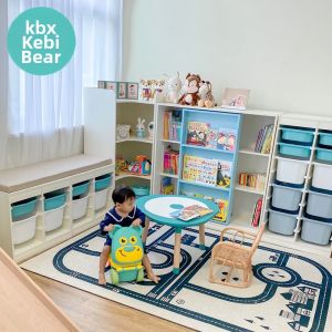 KEBIXIONG | Kệ Góc Để Sách và Đồ Chơi Trẻ Em Gỗ