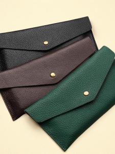 Slim Long Leather Wallet for Women Fashionable Minimalist Large Capacity Soft PU Mobile Phone Bag Business OL Style Youth Friendly